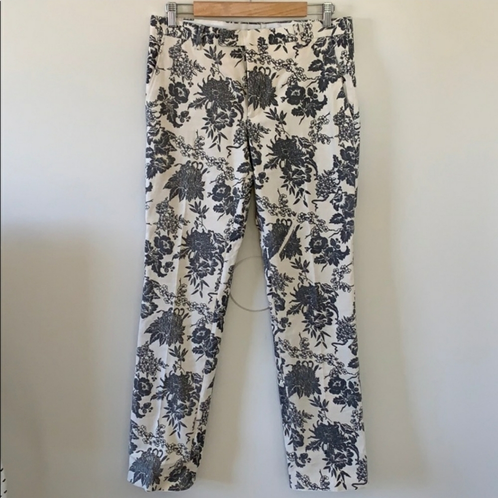 ASOS Men's Pants with Black Floral Design